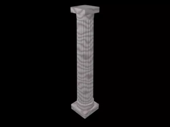 Stone Column Base Square Shape 3d model