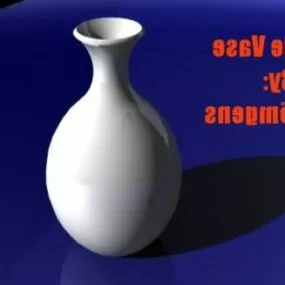 Simple Vase Pot Porcelain Material 3d model