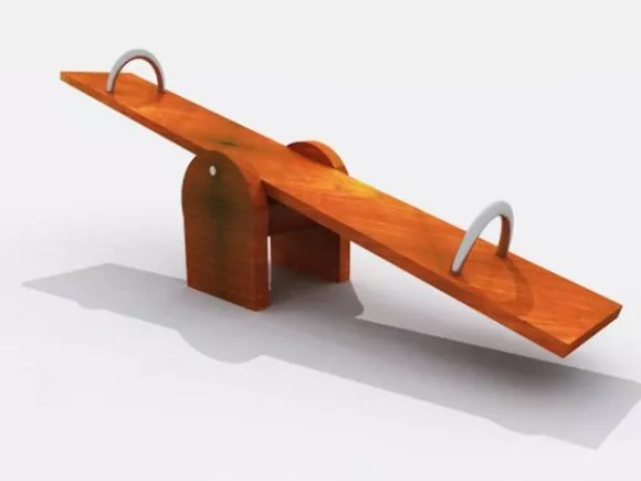Wooden Seesaw Playground 3d model Wooden Seesaw Playground 3d model