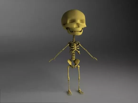 Funny Cartoon Skeleton 3d model Funny Cartoon Skeleton 3d model