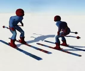 Ski Driver Sport With Character 3d model