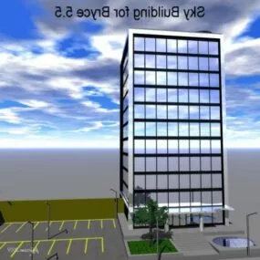 Sky Building Glass Facade 3d model