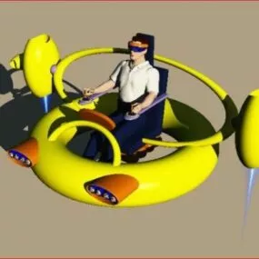 Skywalker Drone Plane With Pilot 3d model