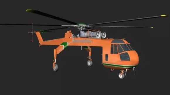 Skycrane Utilities Helicopter 3d model Skycrane Utilities Helicopter 3d model