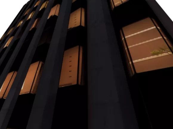 Rock Building Inside Space 3d model