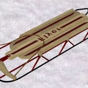 Sled Santa Transport 3d model