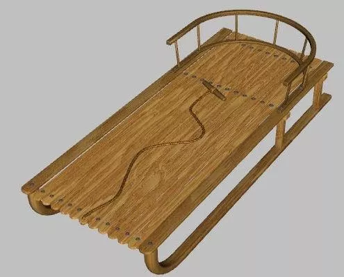Dog Sled Transport 3d model