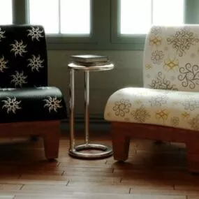 Slipper Chair Furniture 3d model