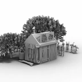 Small Cottage Cottage House 3d model