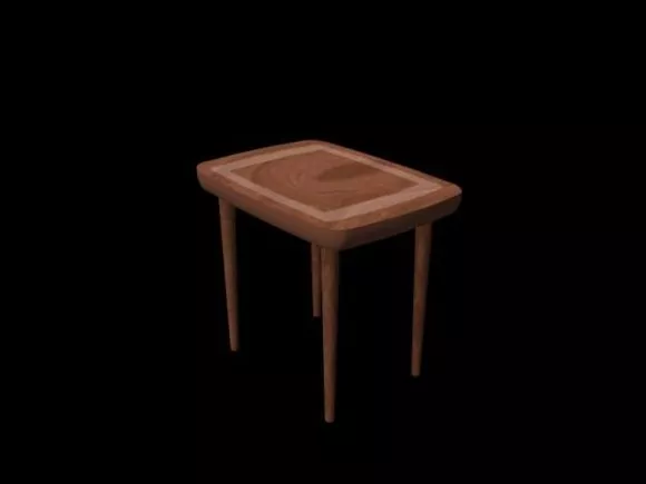 Table Curved Stand 3d model
