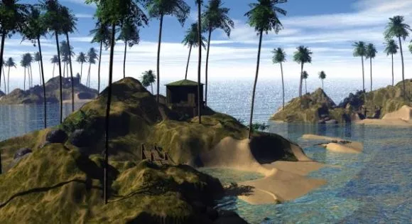 Island With Mountain 3d model