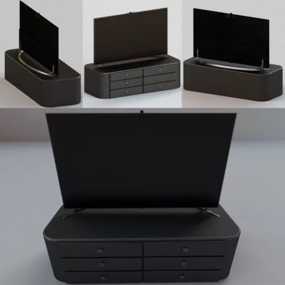 Coat Rack Shelf With Decorative Pot Briefcase 3d model