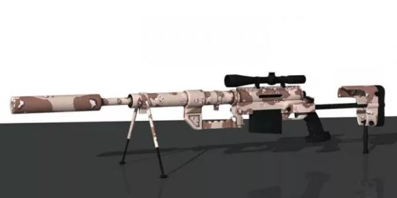 Silver Shot Gun 3d model