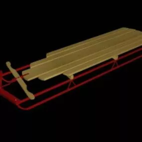 Snow Sled Cart 3d model