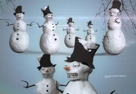 Snowman Creepy Character 3d model Snowman Creepy Character 3d model