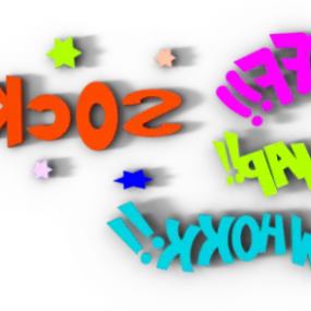 Text Decorative Various Style 3d model