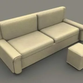 Sofa Furniture And Foot Stool 3d model