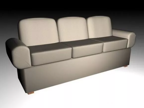 Blue Modern Style Sofa Corner L Shape With Cushion 3d model