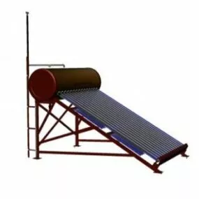 Solar Water Heater On Roof 3d model