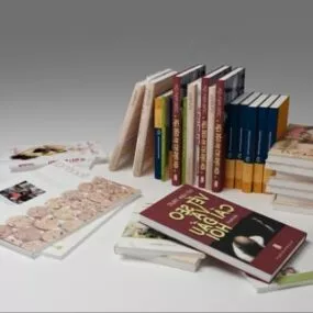 Library Books Magazine Stack 3d model