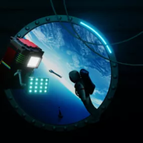 Astronaut Character Outside Space 3d model