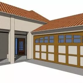 Mediterranean Roof House 3d model