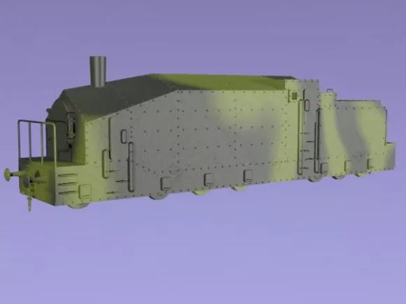 Ww2 Armor Train 3d model Ww2 Armor Train 3d model