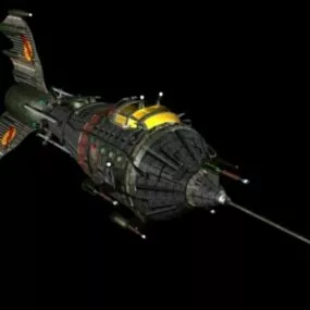 Space Fighter Airplane 3d model