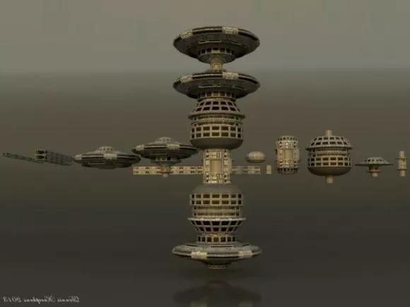 Space Construction Station Base 3d model Space Construction Station Base 3d model