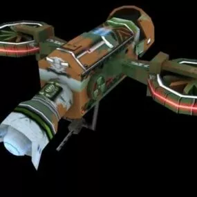 Futuristic Spacecraft Concept 3d model