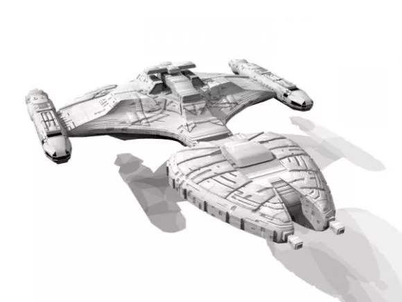 Klingon Futuristic Spacecraft 3d model