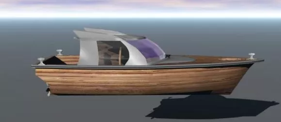 Wood Speed Boat 3d model Wood Speed Boat 3d model