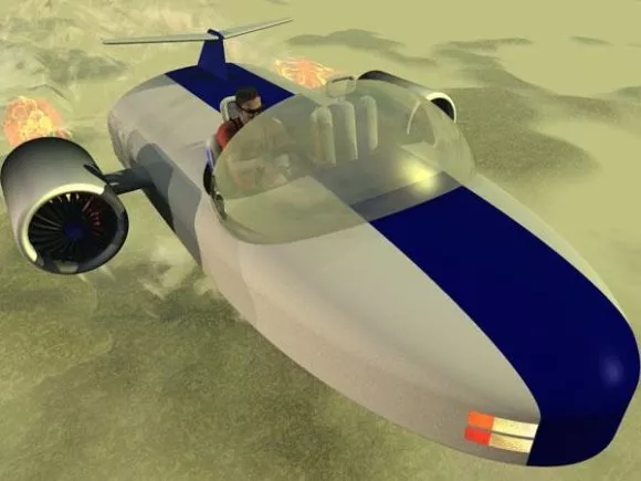 Speeder Jet Vehicle 3d model Speeder Jet Vehicle 3d model
