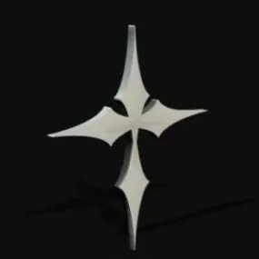 Spiked Cross Shape 3d model