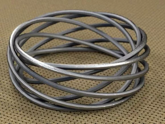 Spiral Steel Bracelet 3d model Spiral Steel Bracelet 3d model