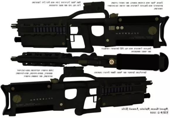 Splinter Assault Rifle 3d model Splinter Assault Rifle 3d model