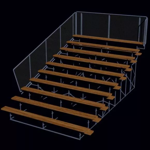 Stadium Bleacher 3d model Stadium Bleacher 3d model