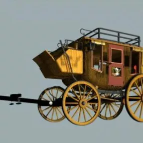 Vintage Stagecoach Cart 3d model