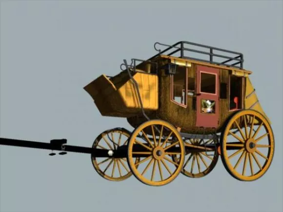 Vintage Stagecoach Cart 3d model Vintage Stagecoach Cart 3d model