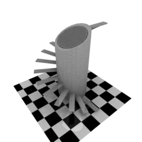 Spiral Staircase Furniture 3d model