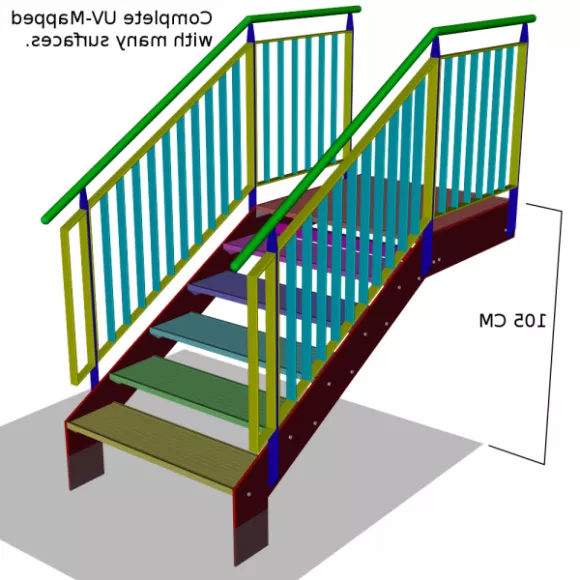 Iron Spiral Stairs 3d model