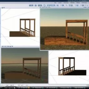 Stairwell Stair Outdoor Structure 3d model
