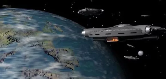 Xwing Futuristic Spaceship 3d model