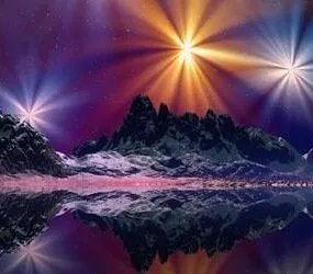 Starburst Lake Scene 3d model