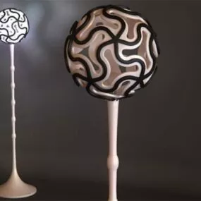 Sphere Shade Floor Lamp 3d model