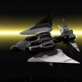 Star Jet Futuristic Aircraft 3d model