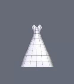 Princess Dress For The Girl 3d model