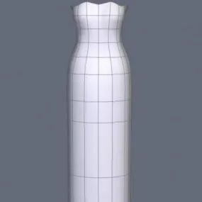 Party Dress For Girl 3d model