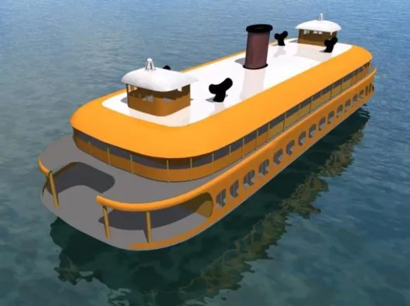 Island Ferry Large Ferry 3d model Island Ferry Large Ferry 3d model
