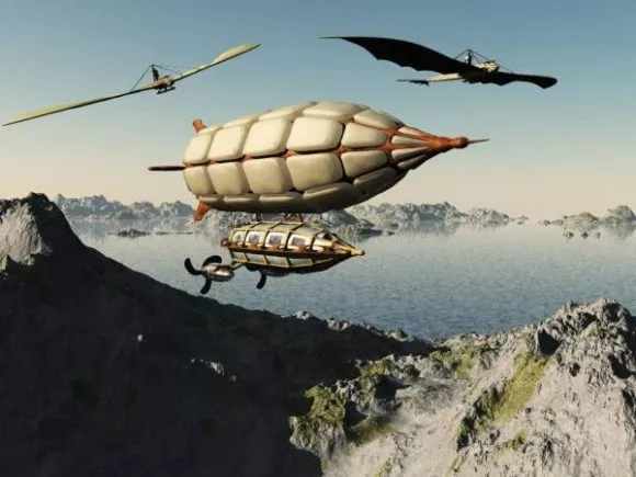 Fly Airship Squid Shape 3d model